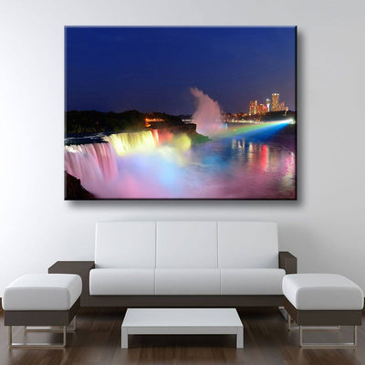 Niagara Falls Lights - Amazing Canvas Prints