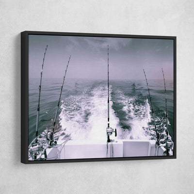 Offshore Fishing Black & White Version - Amazing Canvas Prints