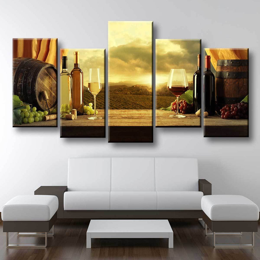 Red Or White Wine - Amazing Canvas Prints