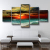 Red Tropical Paradise Sunset - Amazing Canvas Prints