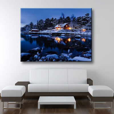 Sweden Winter Landscape - Amazing Canvas Prints