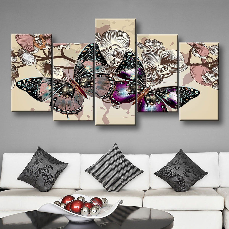 Two Butterflies Painting - Amazing Canvas Prints