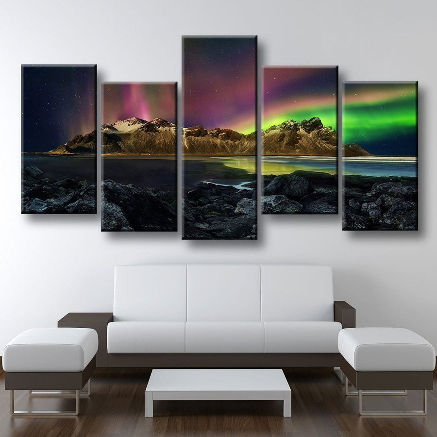 Vestrahorn Mountain Aurora - Amazing Canvas Prints