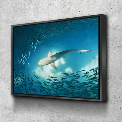 Shark On The Hunt - Amazing Canvas Prints