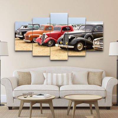 Street Rod Line Up - Amazing Canvas Prints