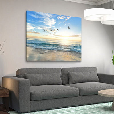 Sunrise Seagulls - Amazing Canvas Prints