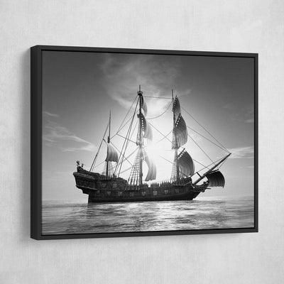 Sunset Voyage Black and White - Amazing Canvas Prints