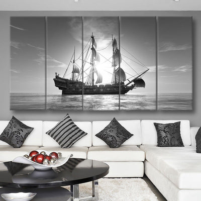 Sunset Voyage Black and White - Amazing Canvas Prints