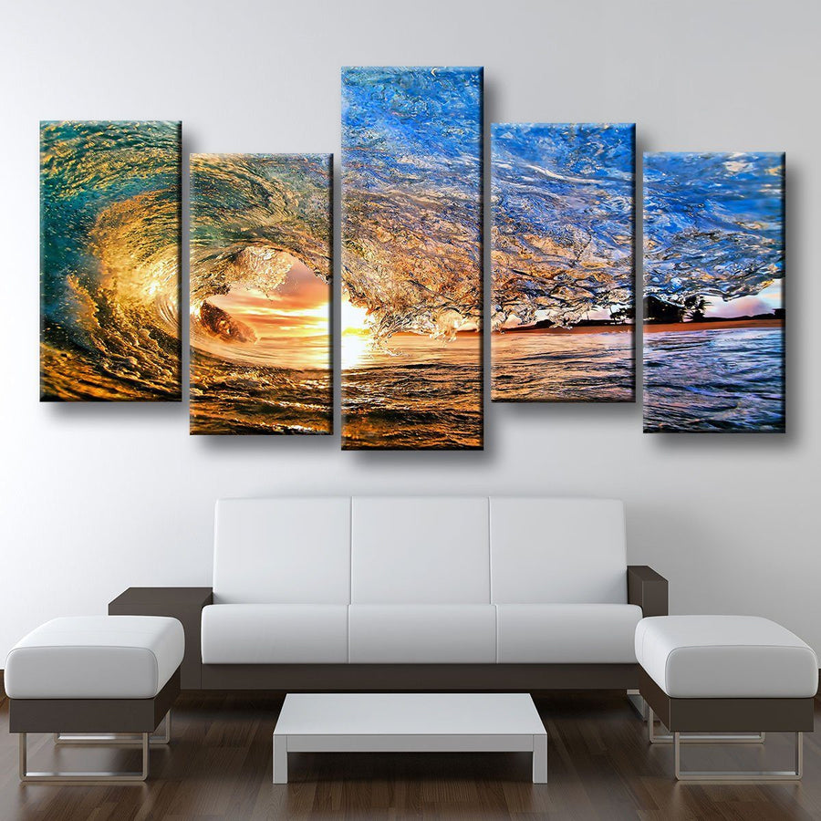 Sunset Wave - Amazing Canvas Prints