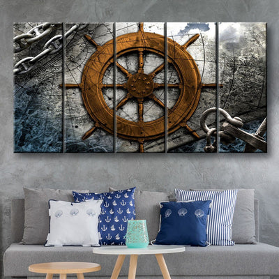 Vintage Nautical Collage V4 - Amazing Canvas Prints