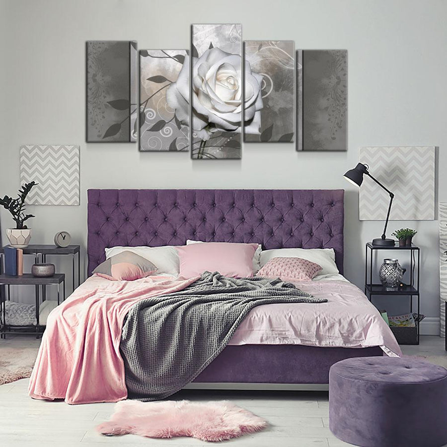 White Rose Painting - Amazing Canvas Prints