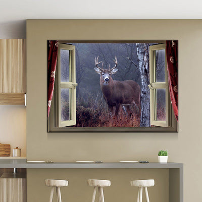 Whitetail Deer In Brush - Amazing Canvas Prints