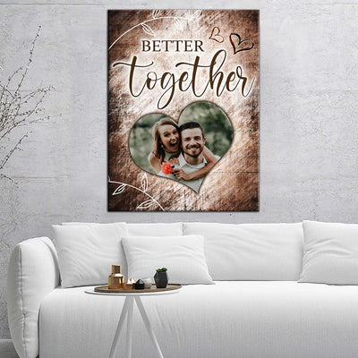 Better Together Personalized Photo Canvas - Amazing Canvas Prints