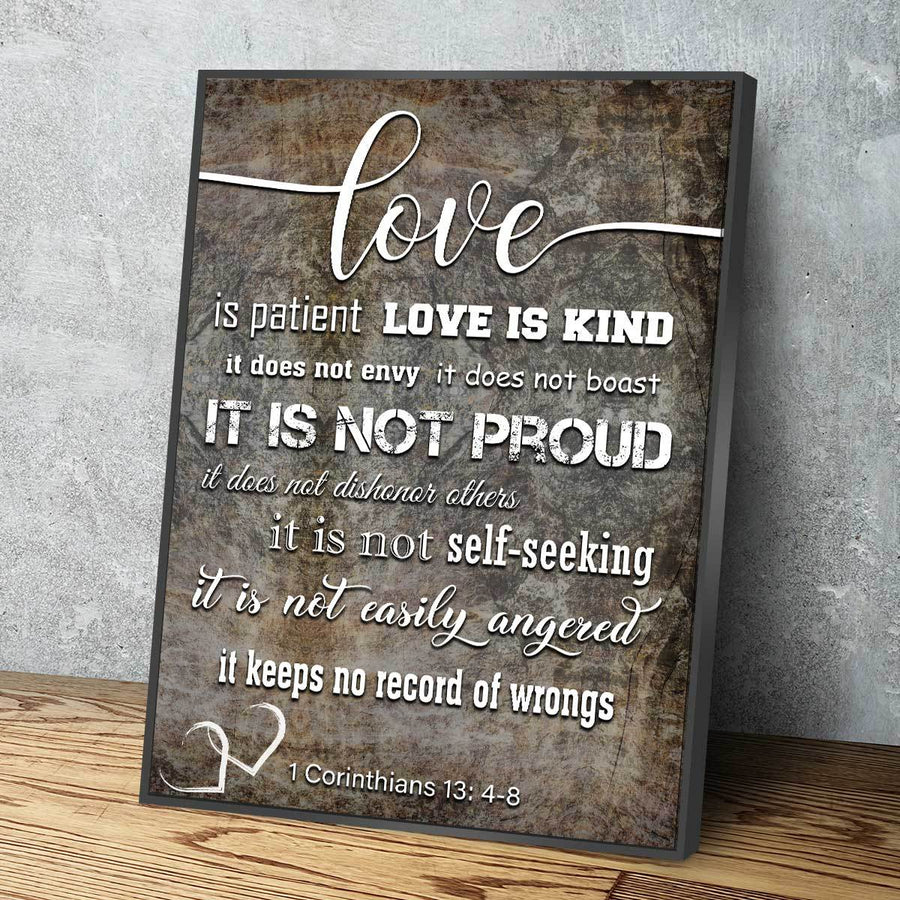 Corinthians 13: 4-8 - Amazing Canvas Prints