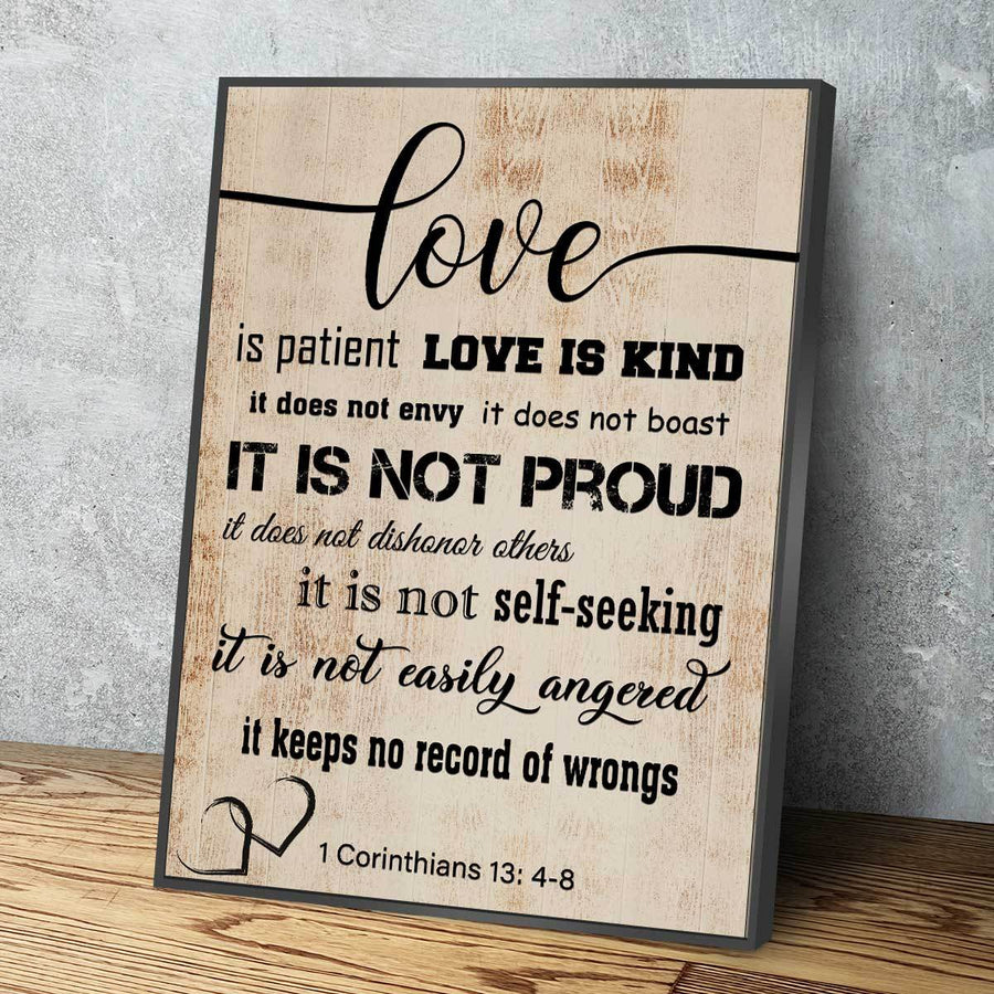 Corinthians 13: 4-8 V2 - Amazing Canvas Prints