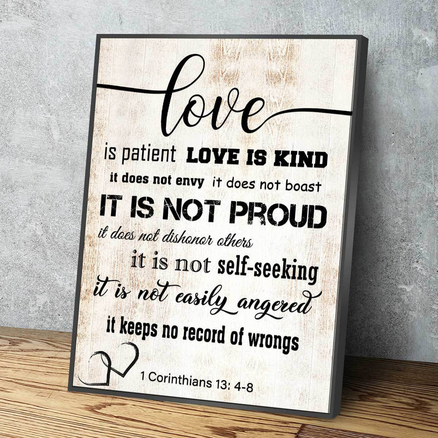 Corinthians 13: 4-8 V3 - Amazing Canvas Prints