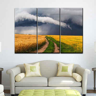 Country Road To The Storm - Amazing Canvas Prints