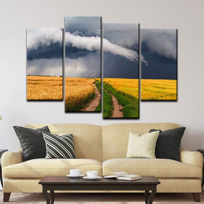 Country Road To The Storm - Amazing Canvas Prints