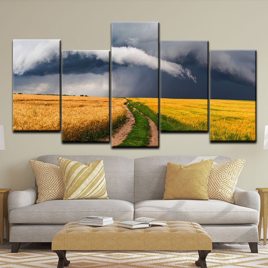 Country Road To The Storm - Amazing Canvas Prints